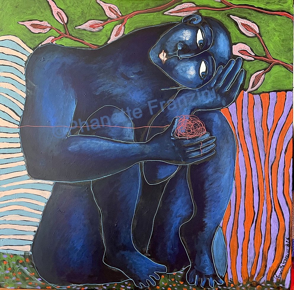 Quand le bleu envahie la toile, j'ai perdu le fil rouge... 